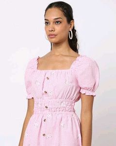 Floral Mini Dress with Puff Sleeves