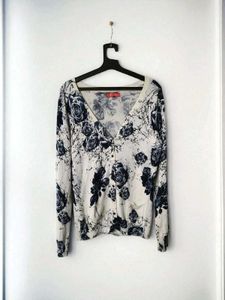 Floral Print Cardigan