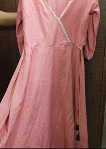 Peach Anarkali suit with Duppata