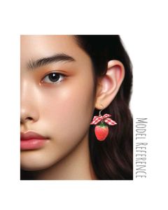 Strawberry Bow Earrings