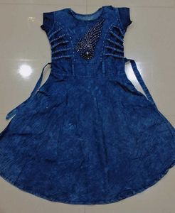 Cute Denim Fit &amp; Flare Dress
