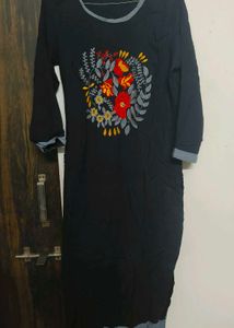 Embroidered Black  Kurti