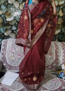 Elegant Maroon Saree