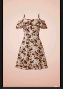 Floral Off-Shoulder Mini Dress🎀💐