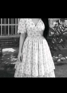 White floral frock !