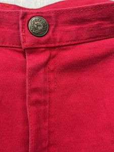 Red Export Material Denim Jeans Waist Size 30-32