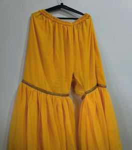 Yellow Embroidered Saraha Set Suit