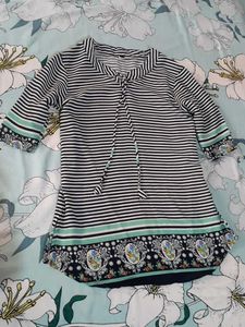 Green And White Top