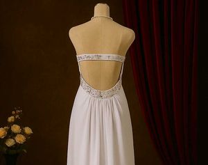 Elegant White Strapless Gown