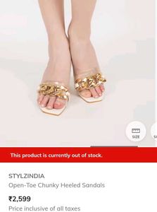 Gold Buckle Transparent Flat Sandals