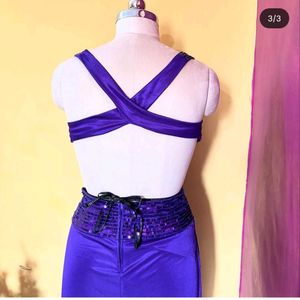 Elegant Purple Sequin Dress