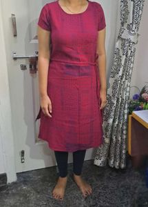 Rani Pink OR Burgundy Coloured Kurta(Fusion Brand)