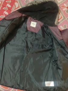 Burgundy Puffer Jacket