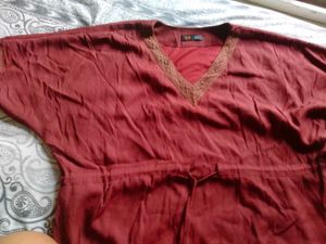 Maroon Tunic Top