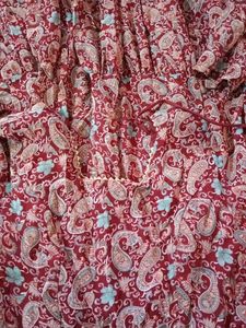 Paisley Print Long Sleeve Dress