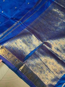 Blue Pure Kanchi Pattu Saree 💙