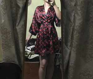 Victoria's Secret Red Plaid Robe.