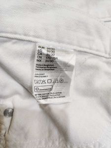 H&amp;M White Slim Pants