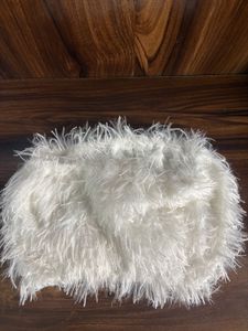 Fluffy White Feather Crop Top