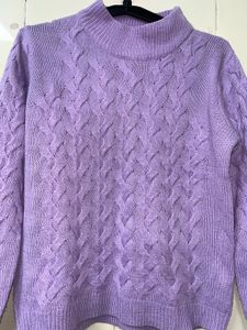 Lavender Cable Knit Sweater
