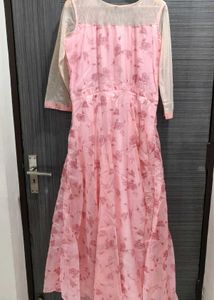 Beautiful pink floor length evening gown