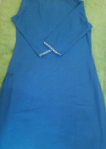 Blue Embroidered Zudio Kurti