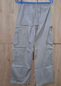 H&amp;M Divided - Grey Canvas Cargo Trousers