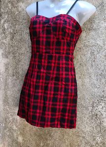 92. Red Plaid Dress
