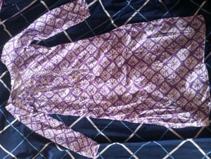Purple Printed Kurta