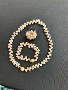 Pearl Jewelry - Necklace, Bracelet And Ring