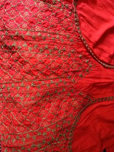 Red Gown With Shrug