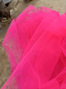 Hot Pink Tulle Gown Fabric