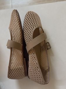 Luna Blu Beige Mary Janes - Size 36