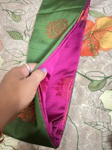Green &amp; Pink Saree