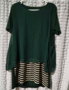 Layered Green Tunic Top