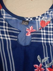 Floral Plaid Print Dress