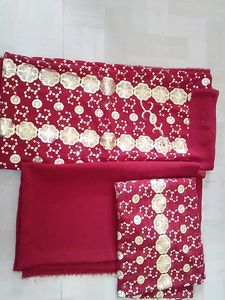 Bridal Dress Material. Full Sequias Work.