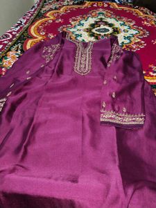 Heavy working kurti with dupatta