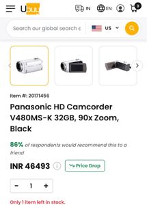 Panasonic HC-V480MS Camcorder