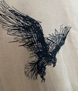 Taupe Long Sleeve with Flying Bird Print