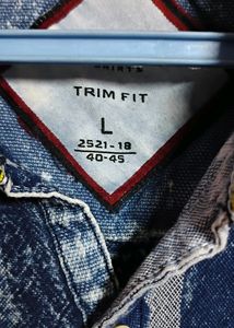 SIZE - 40in&#34;L Men&#39;s Blue&amp;White Check Shirt