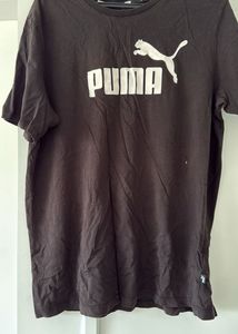 Puma Black T-Shirt, Bust-36/38