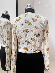 Hollister White Floral Top