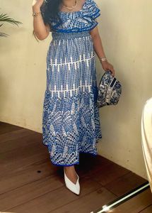 Boho Chic Blue Maxi Dress
