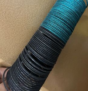 Black Shimmer Metal Bangles