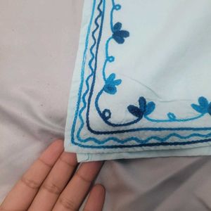 Embroidered Light Blue Kurti