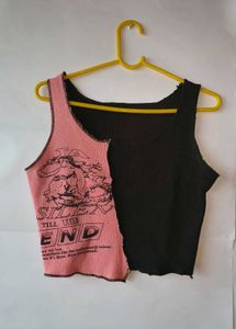 Y2k cyber-punk vintage print tank top ❤️‍🔥