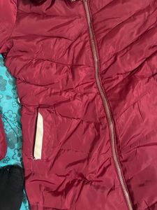 Burgundy Padded Winter Coat