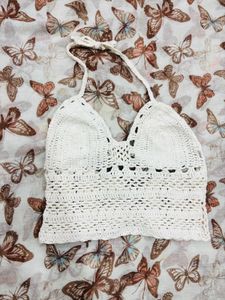 White Crochet Bralette