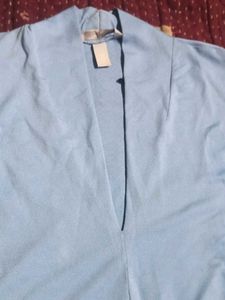 Light Blue V-Neck Top